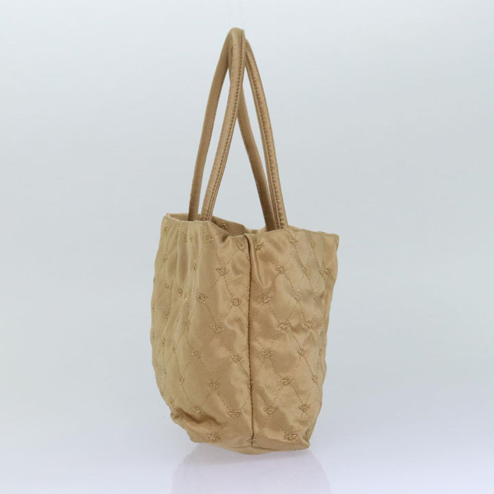 Bottega veneta Hand Bag Satin Gold Auth bs16690
