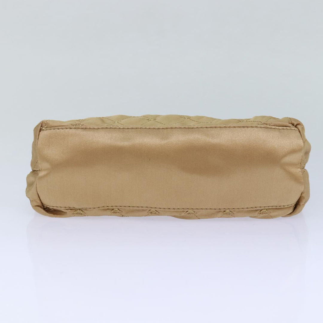 Bottega veneta Hand Bag Satin Gold Auth bs16690