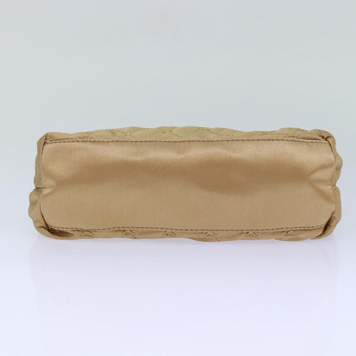 Bottega veneta Hand Bag Satin Gold Auth bs16690