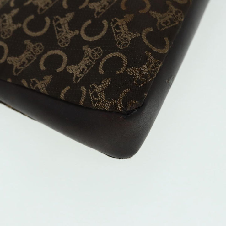 Celine C saluki Clutch Bag Canvas Brown Auth bs16700
