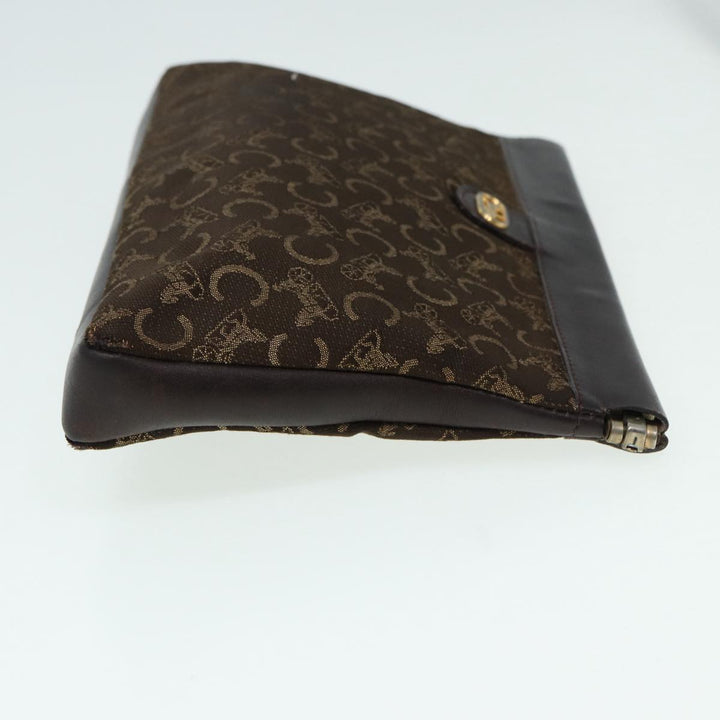 Celine C saluki Clutch Bag Canvas Brown Auth bs16700