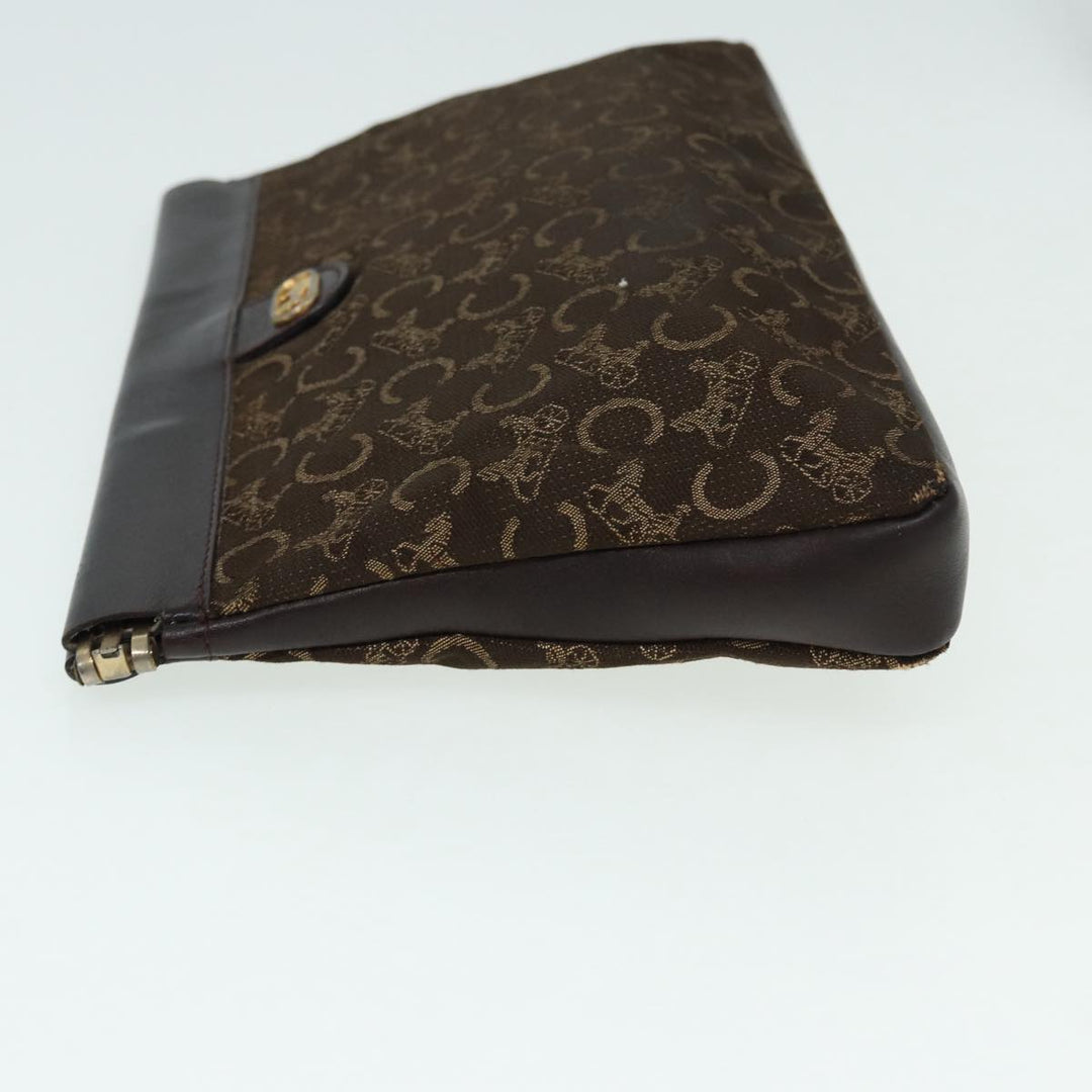 Celine C saluki Clutch Bag Canvas Brown Auth bs16700