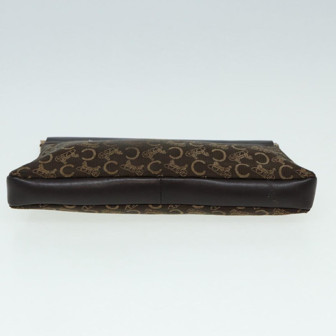 Celine C saluki Clutch Bag Canvas Brown Auth bs16700