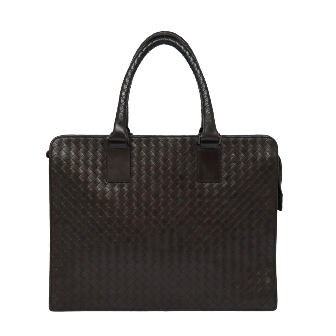 Bottega veneta INTRECCIATO Hand Bag Leather Brown Auth bs16729