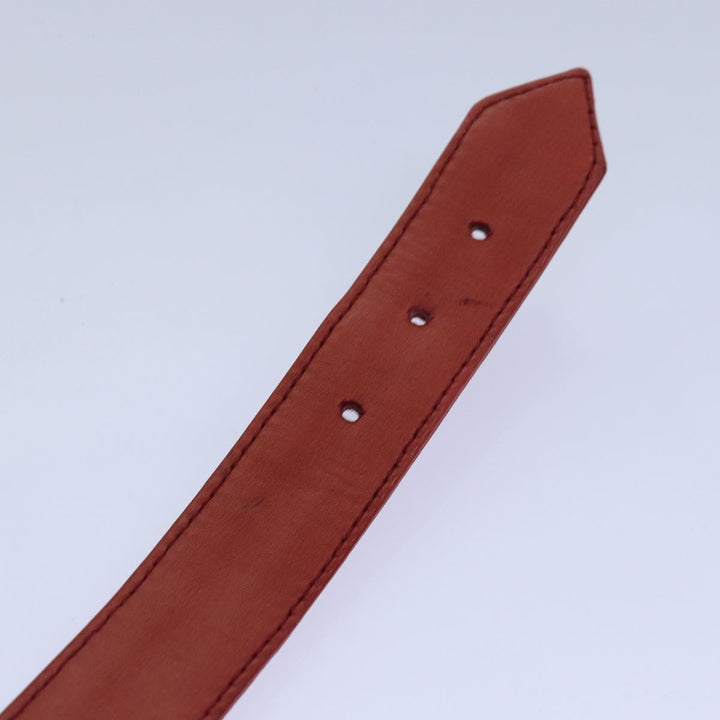 Chanel Bicolore Chain Belt Leather metal 26.8"-28.7" Red Gold CC Auth bs16764