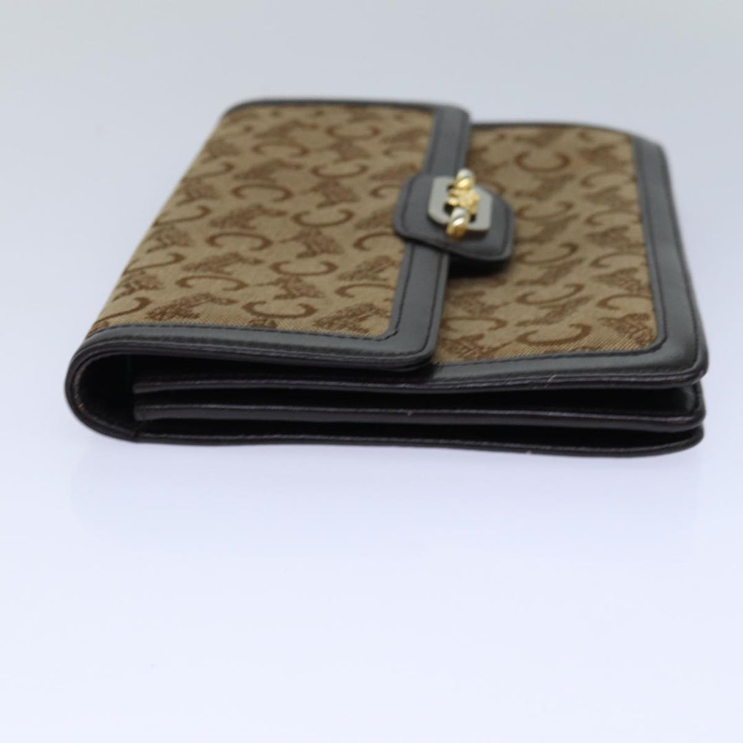 Celine C saluki Shoulder Bag Canvas Brown Auth bs16775