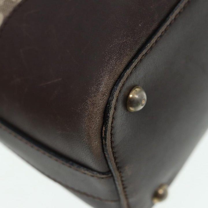 Celine C Macadam Canvas Shoulder Bag Beige Gold Auth bs16779