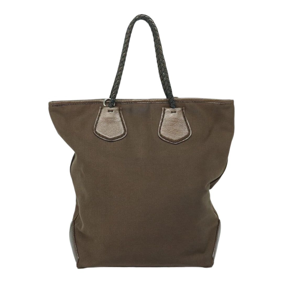 Celine Tote Bag Canvas 2way Brown Auth bs16837