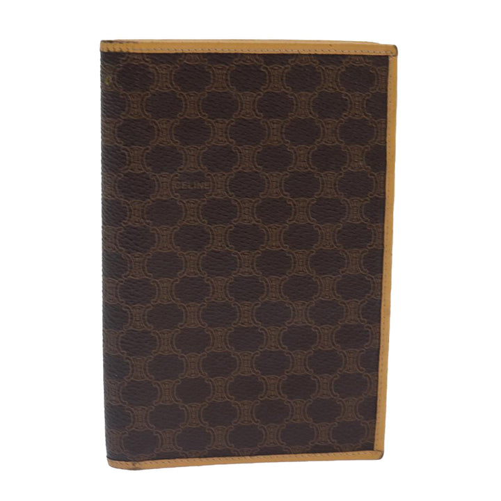 Celine Macadam Canvas Wallet PVC Leather Brown Auth bs16843