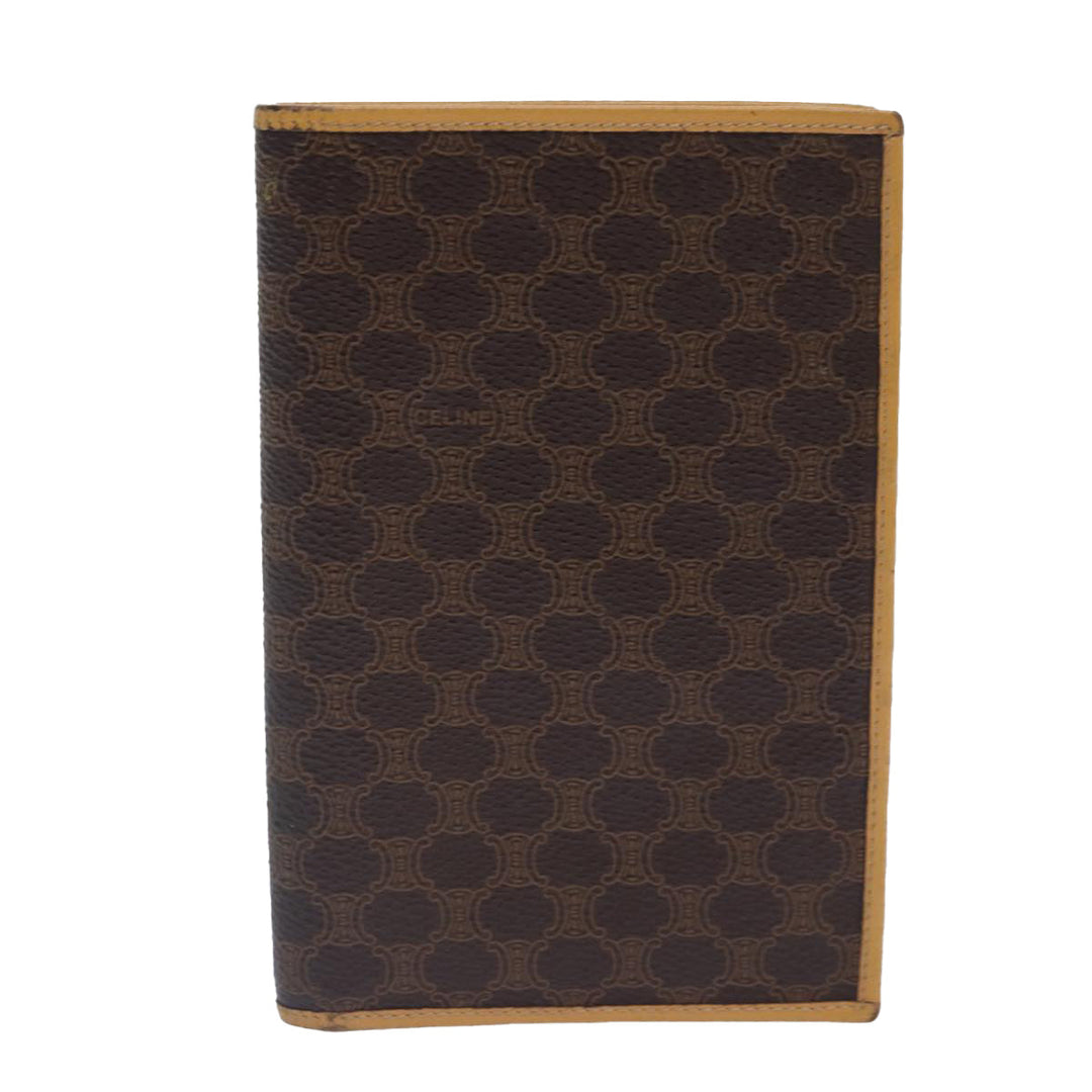 Celine Macadam Canvas Wallet PVC Leather Brown Auth bs16843