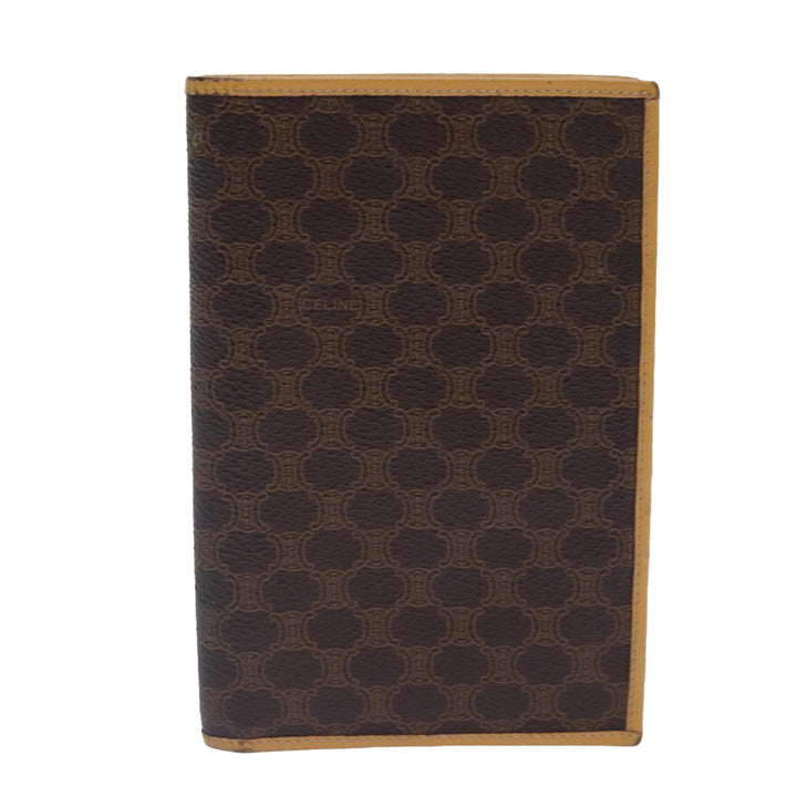 Celine Macadam Canvas Wallet PVC Leather Brown Auth bs16843