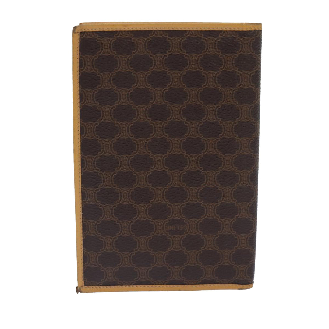 Celine Macadam Canvas Wallet PVC Leather Brown Auth bs16843