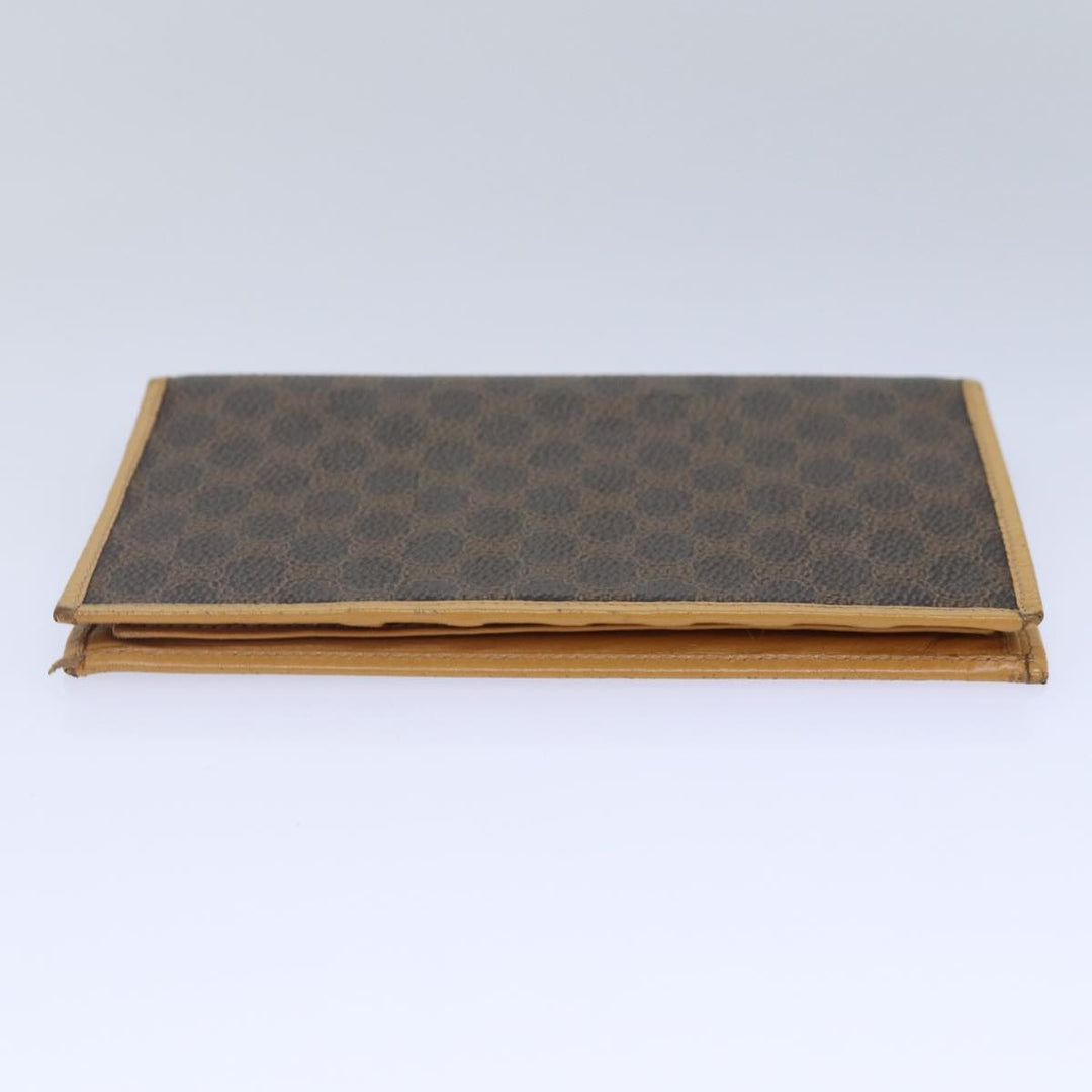 Celine Macadam Canvas Wallet PVC Leather Brown Auth bs16843