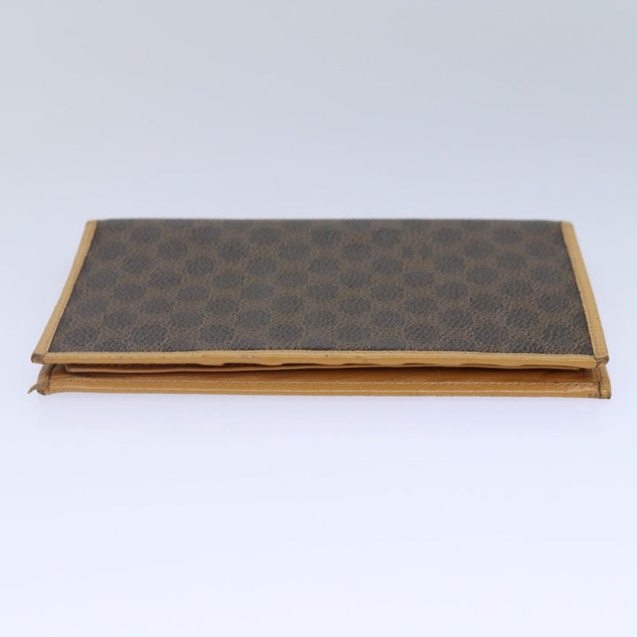 Celine Macadam Canvas Wallet PVC Leather Brown Auth bs16843