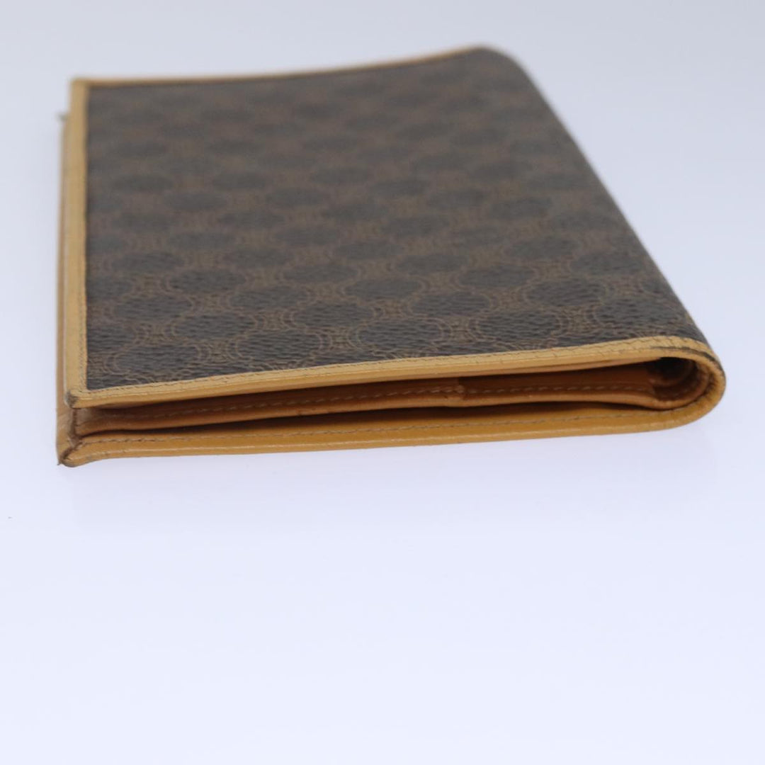 Celine Macadam Canvas Wallet PVC Leather Brown Auth bs16843