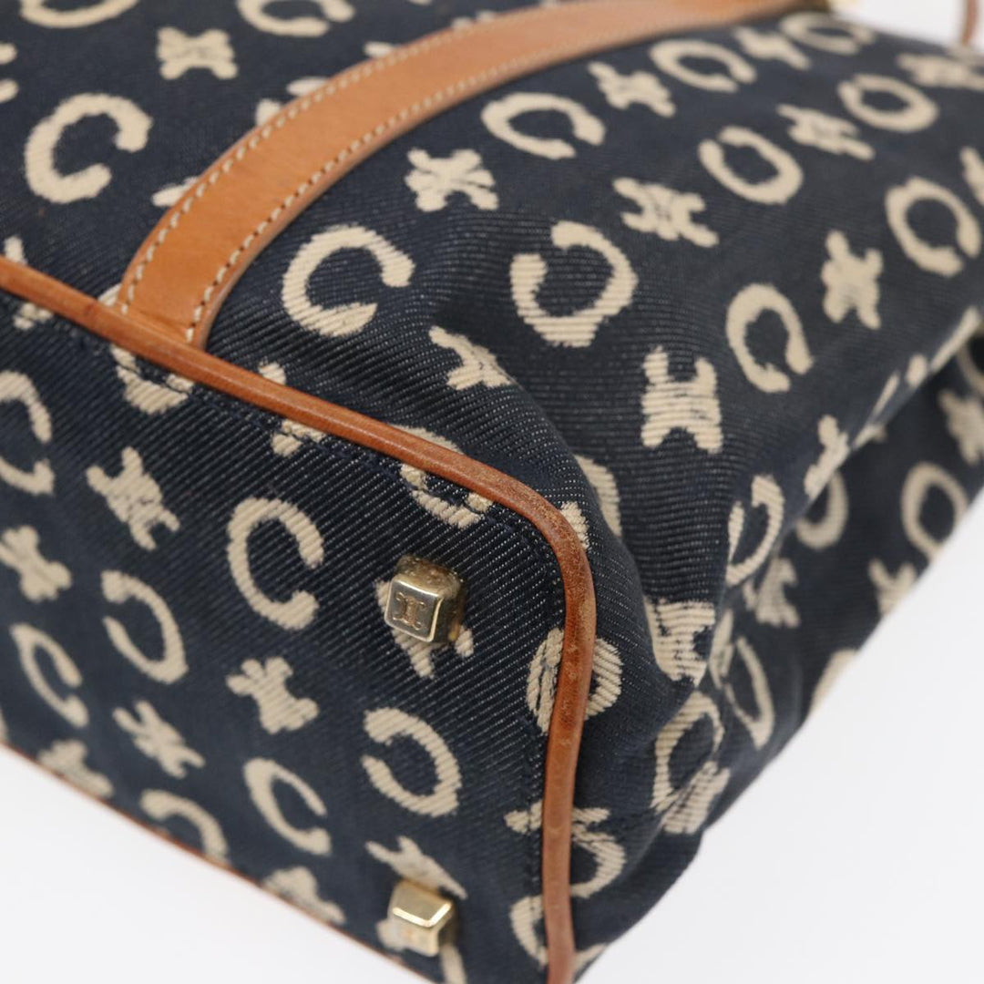Celine C Macadam Canvas Hand Bag Navy Auth bs16852