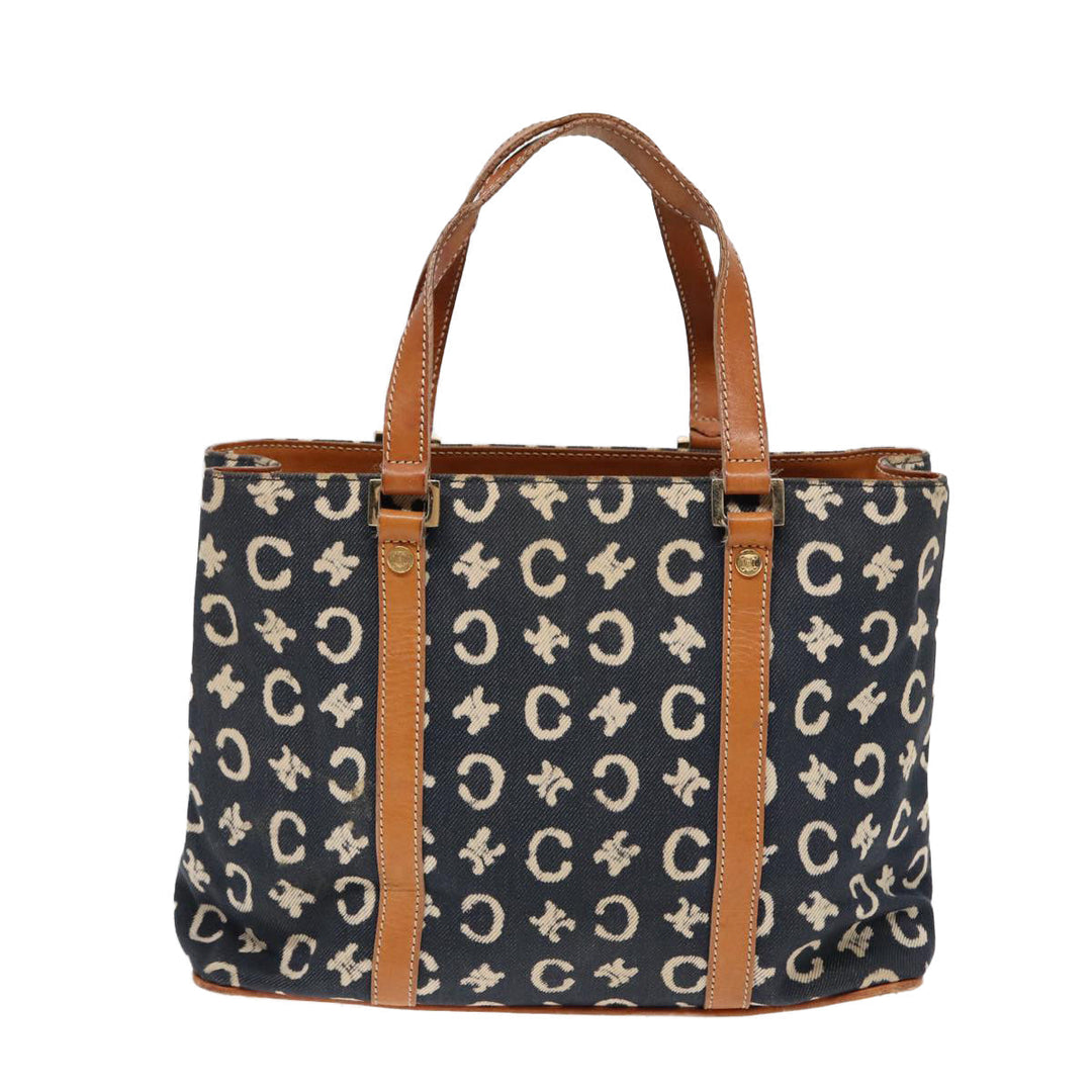 Celine C Macadam Canvas Hand Bag Navy Auth bs16852