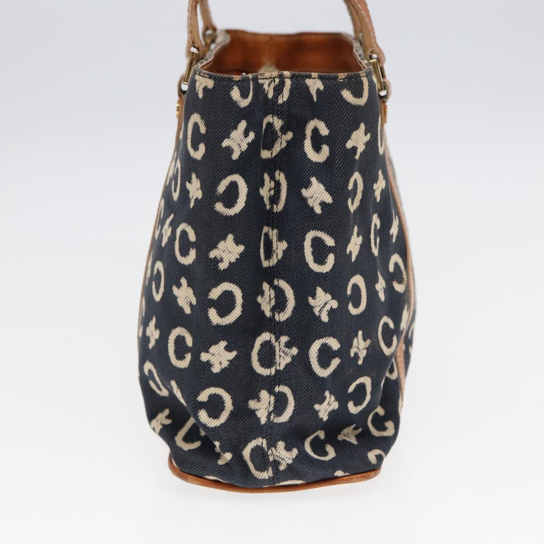 Celine C Macadam Canvas Hand Bag Navy Auth bs16852