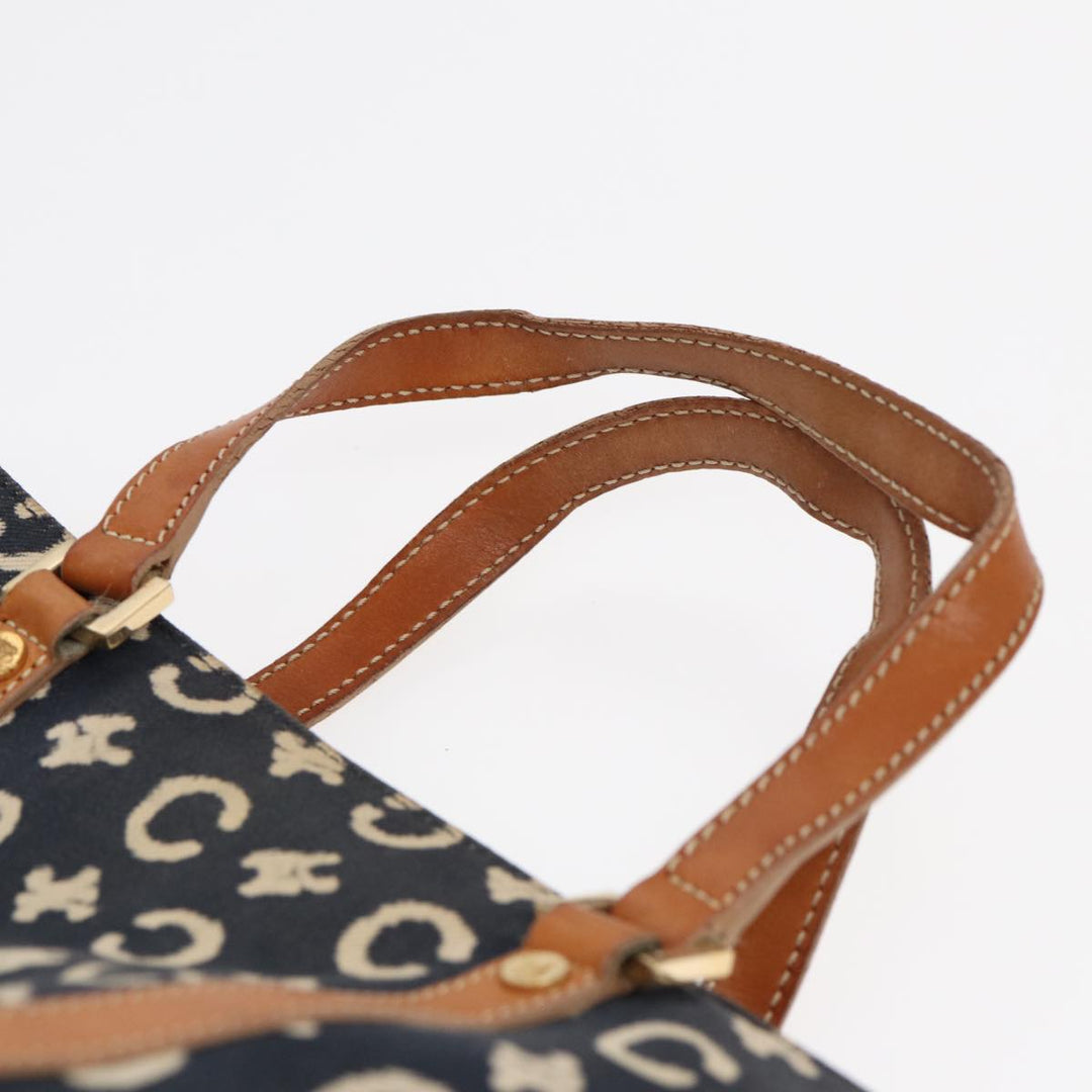 Celine C Macadam Canvas Hand Bag Navy Auth bs16852