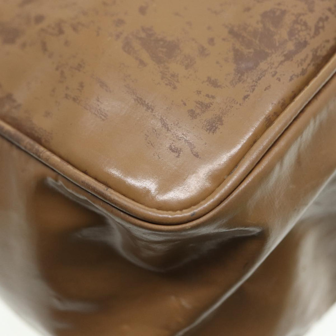 Top Quality Chanel COCO Mark Tote Bag Patent leather Beige CC Auth bs16858