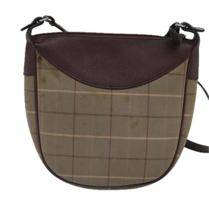 BurberrySs Nova Check Shoulder Bag Canvas Beige Auth bs16875
