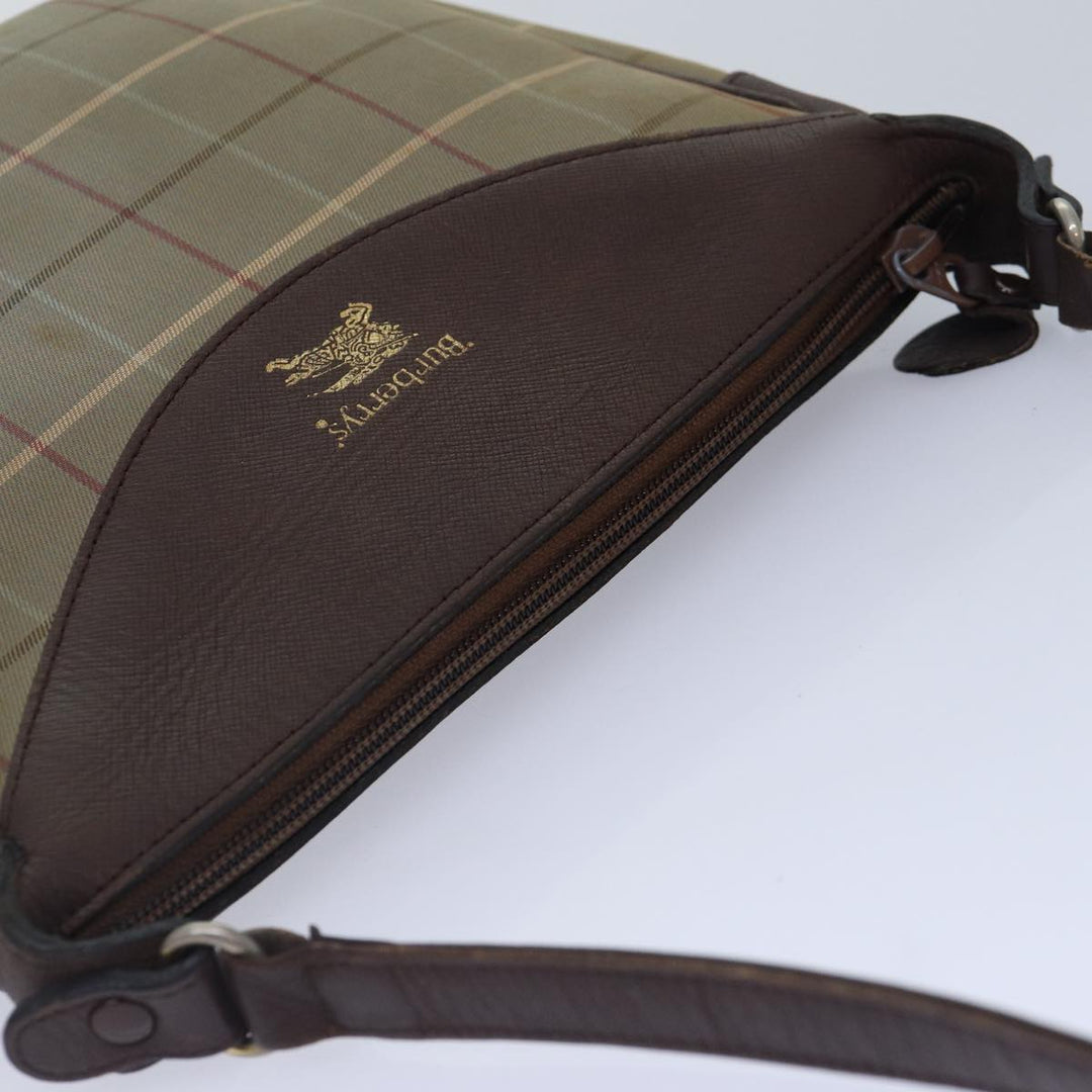 BurberrySs Nova Check Shoulder Bag Canvas Beige Auth bs16875