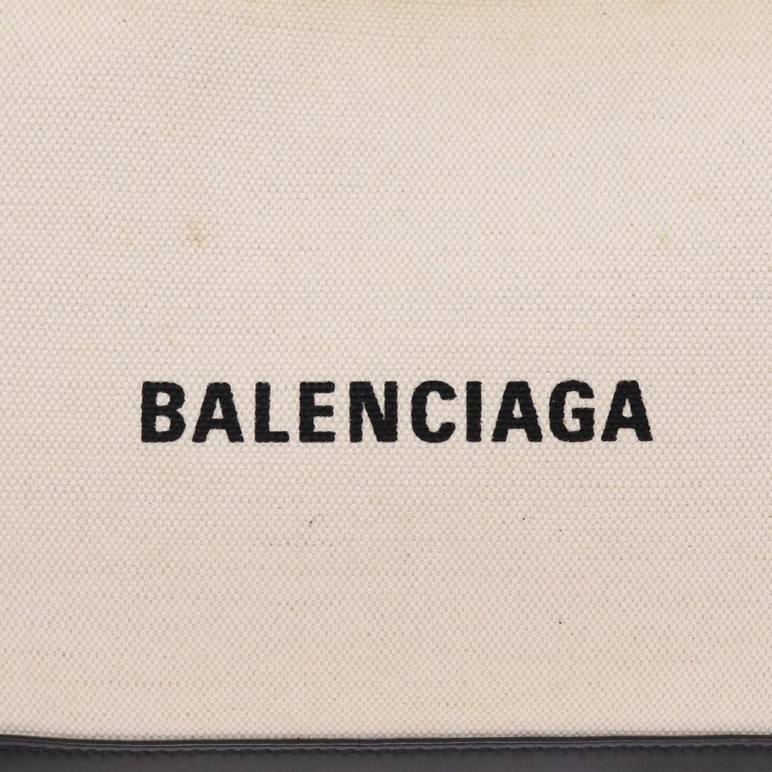 Top Quality Balenciaga Clip M Clutch Bag Canvas Leather Beige Silver 373834 Auth bs16915