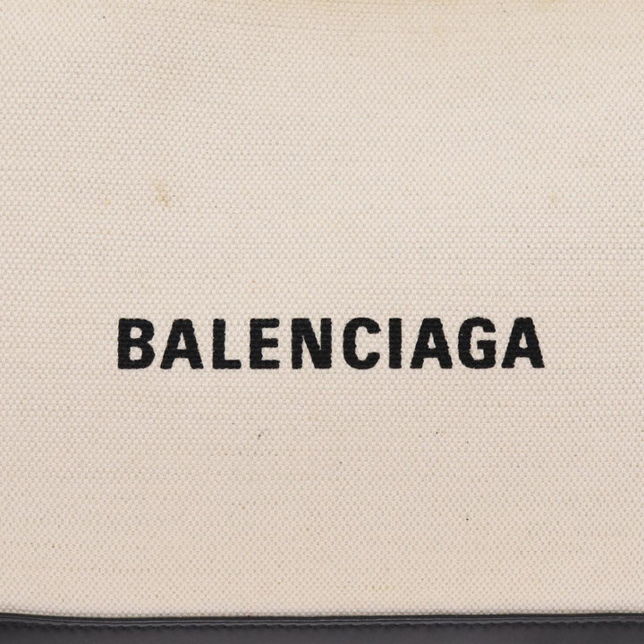 Top Quality Balenciaga Clip M Clutch Bag Canvas Leather Beige Silver 373834 Auth bs16915