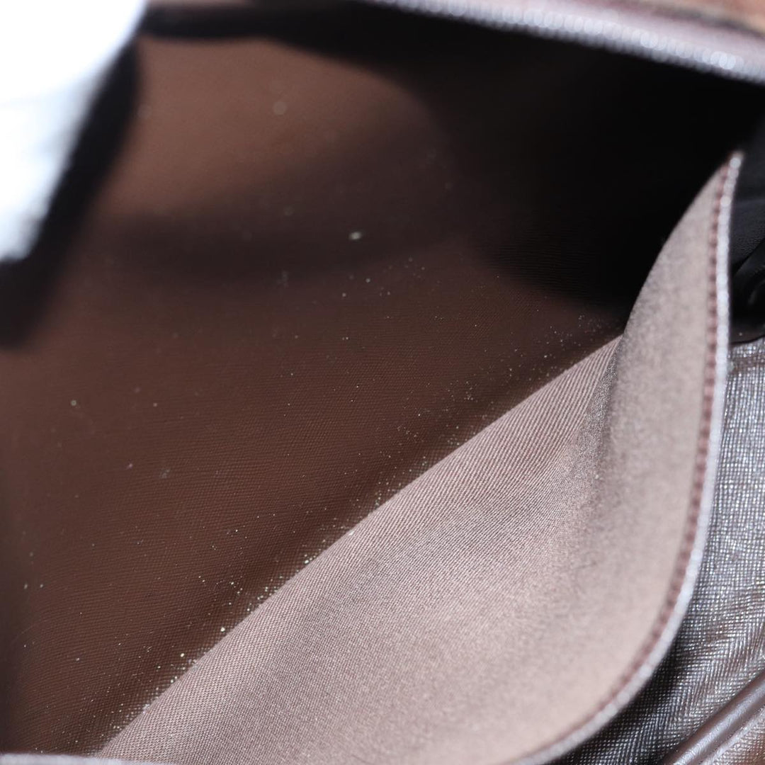 BurberrySs Nova Check Shoulder Bag Canvas Leather Brown Gold Auth bs16917