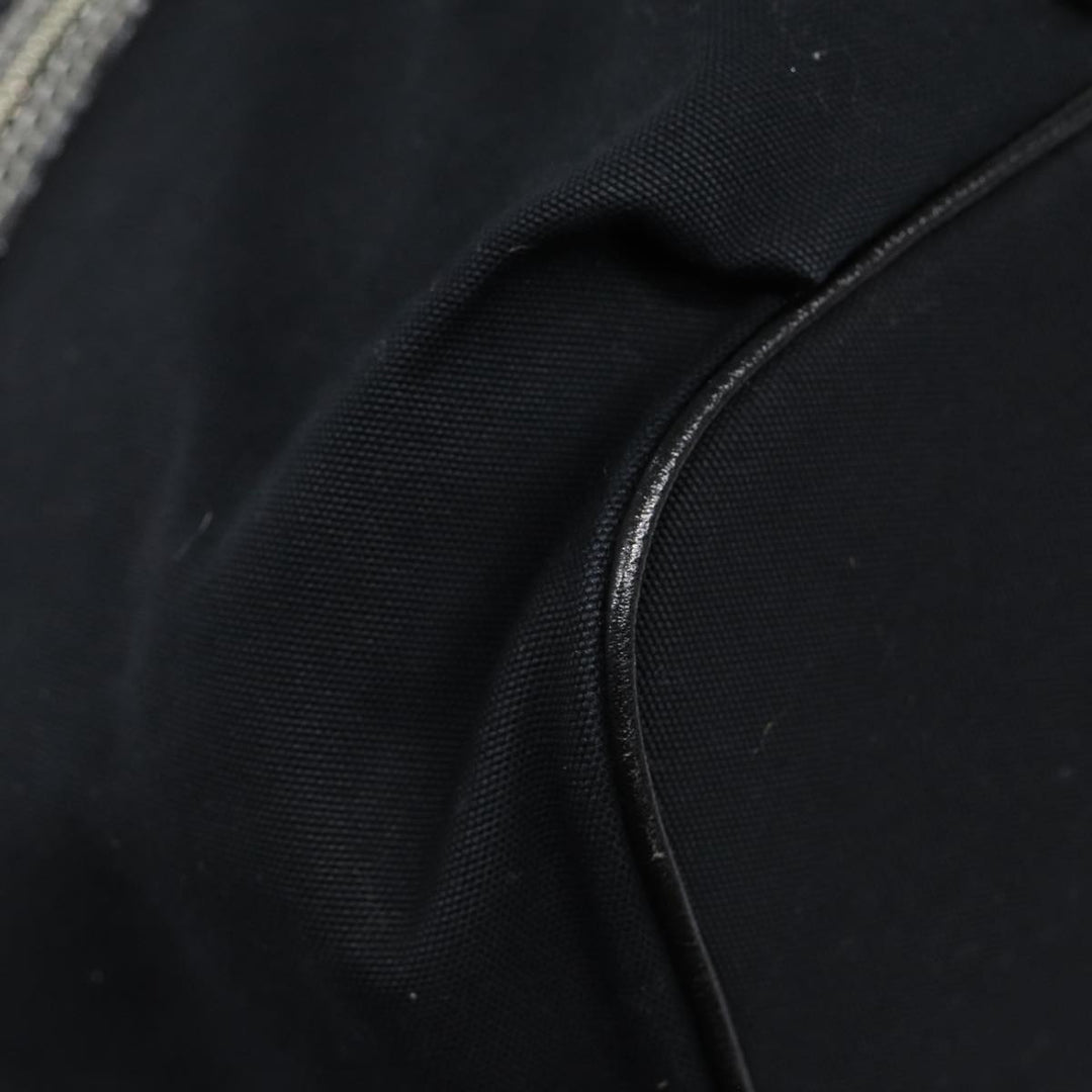 Burberry Blue Label Tote Bag Canvas Leather Black Silver Auth bs17025