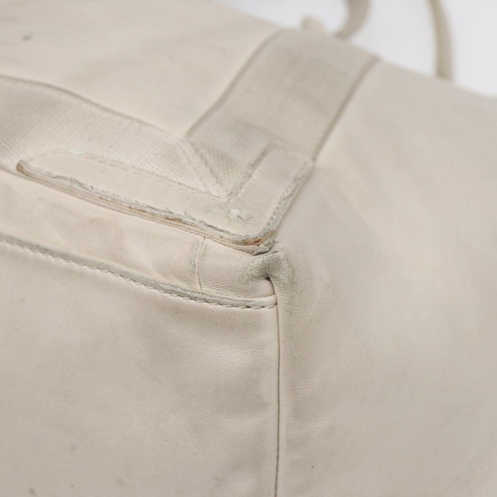 Top Quality Balenciaga Navy Cabas Hand Bag Leather White Silver 339936 Auth bs17140