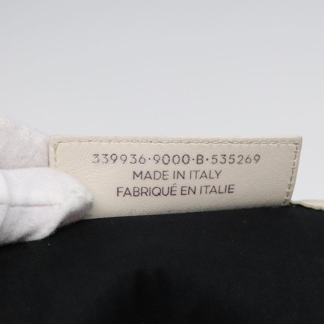 Top Quality Balenciaga Navy Cabas Hand Bag Leather White Silver 339936 Auth bs17140