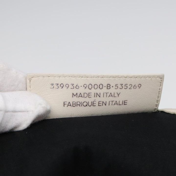 Top Quality Balenciaga Navy Cabas Hand Bag Leather White Silver 339936 Auth bs17140