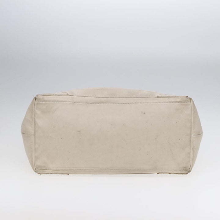 Top Quality Balenciaga Navy Cabas Hand Bag Leather White Silver 339936 Auth bs17140