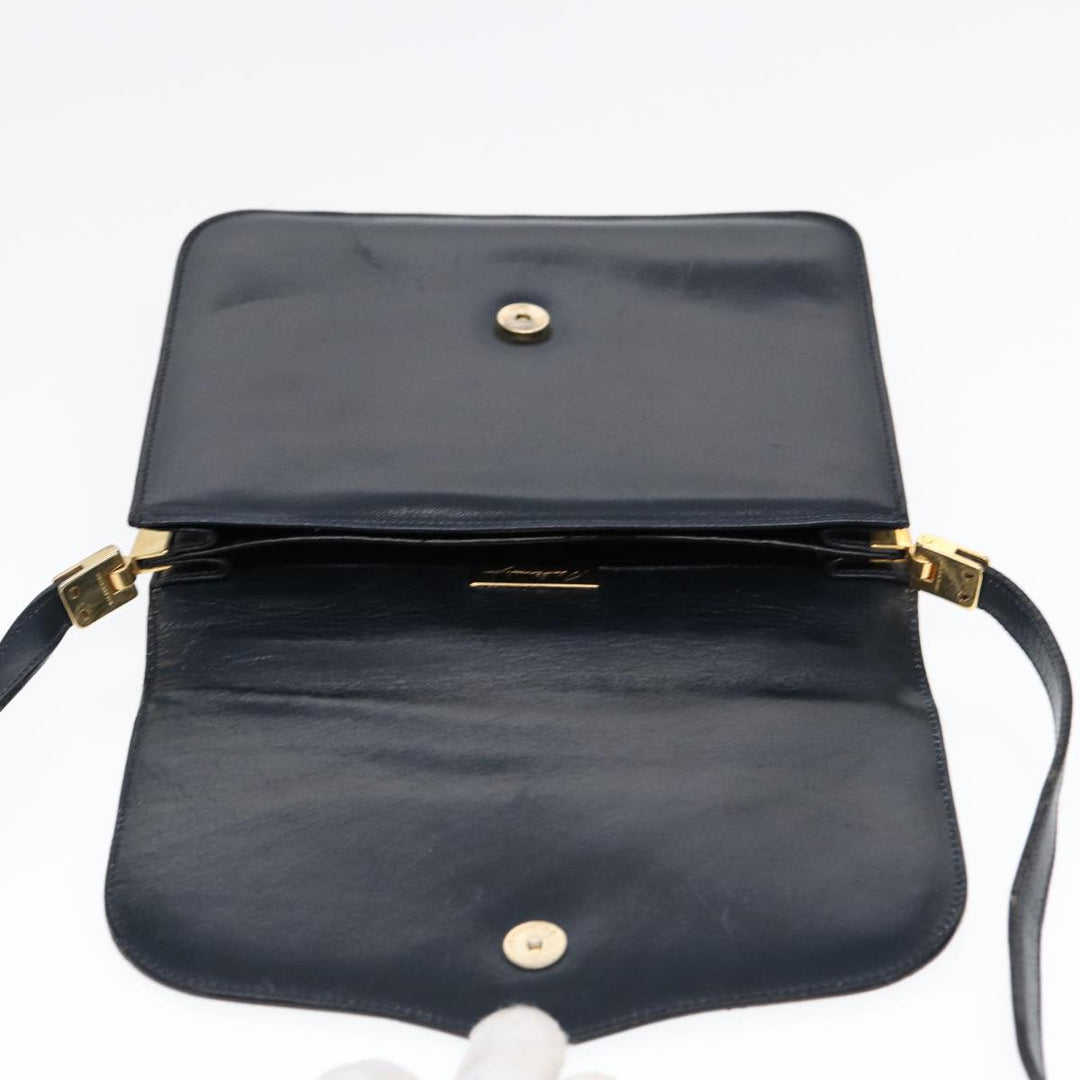 Top Quality Balenciaga Shoulder Bag Leather Navy Gold Auth bs17168