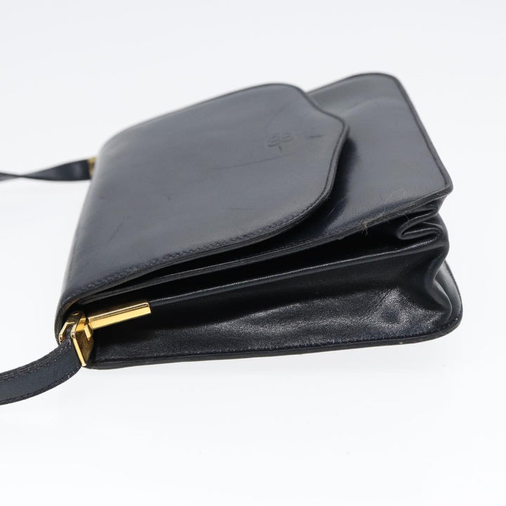 Top Quality Balenciaga Shoulder Bag Leather Navy Gold Auth bs17168