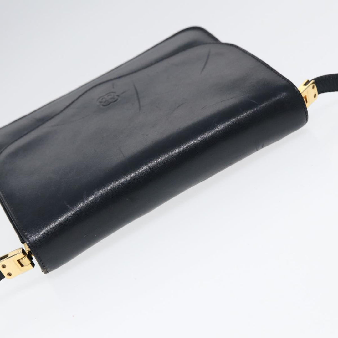Top Quality Balenciaga Shoulder Bag Leather Navy Gold Auth bs17168