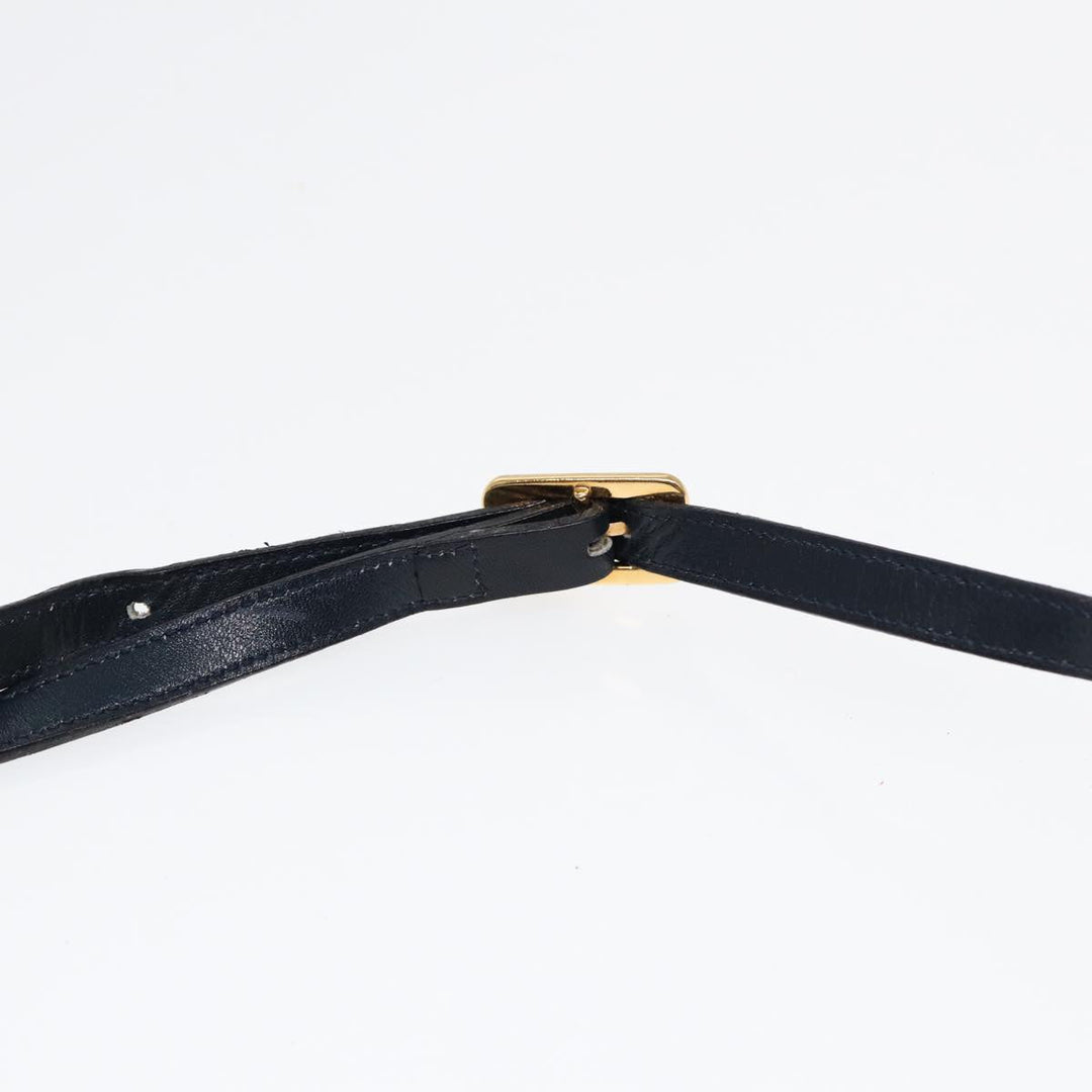 Top Quality Balenciaga Shoulder Bag Leather Navy Gold Auth bs17168