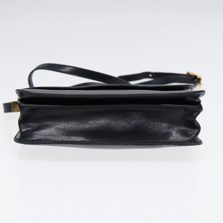 Top Quality Balenciaga Shoulder Bag Leather Navy Gold Auth bs17168
