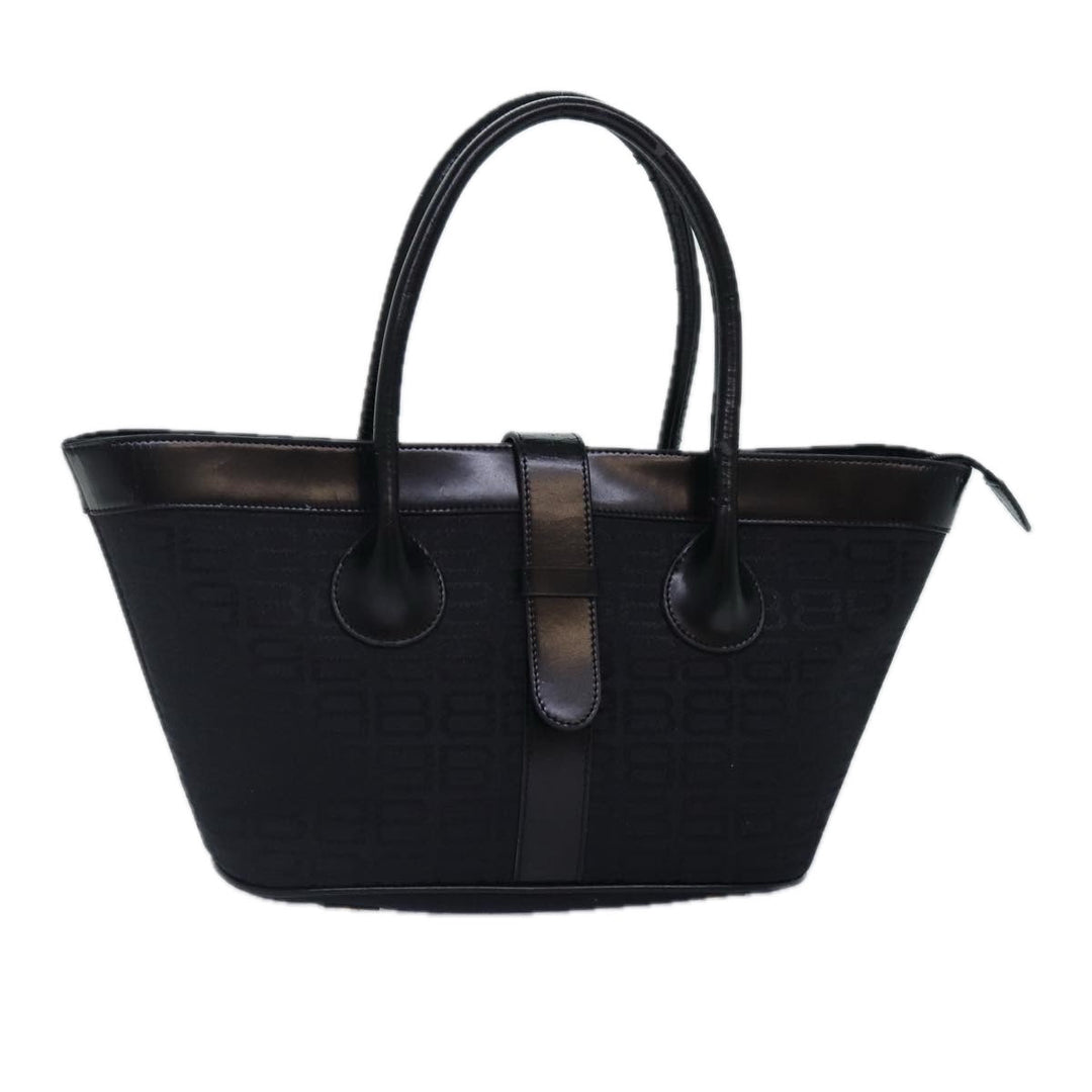 Top Quality Balenciaga Tote Bag Canvas Silver Black Auth bs17170
