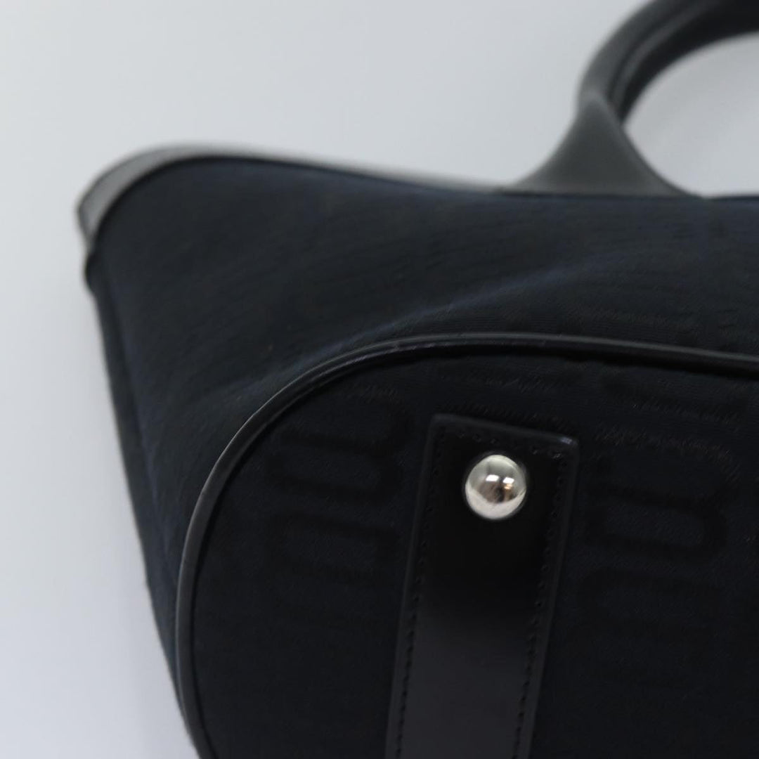 Top Quality Balenciaga Tote Bag Canvas Silver Black Auth bs17170