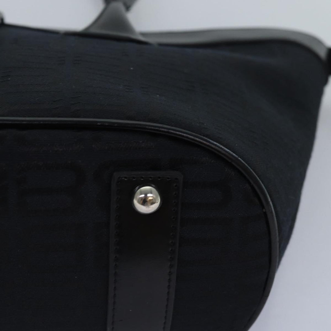 Top Quality Balenciaga Tote Bag Canvas Silver Black Auth bs17170