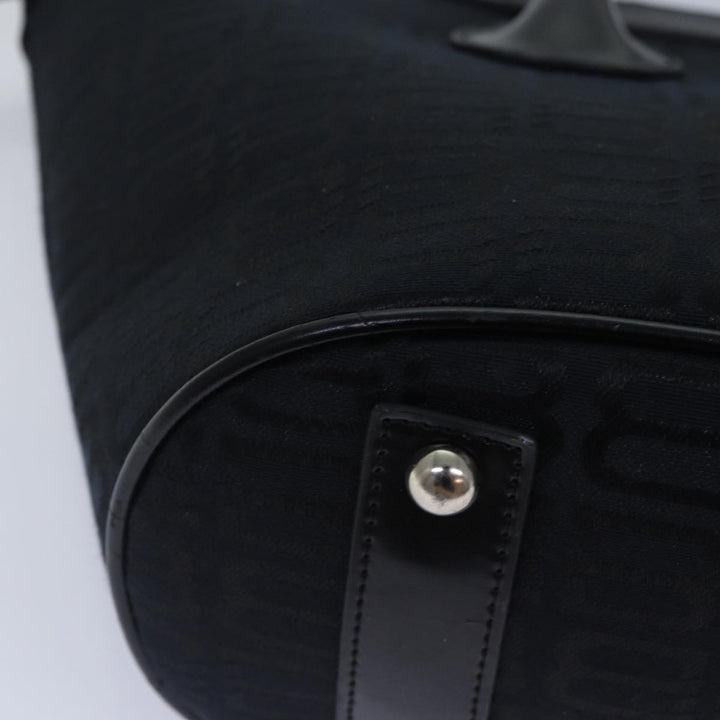 Top Quality Balenciaga Tote Bag Canvas Silver Black Auth bs17170