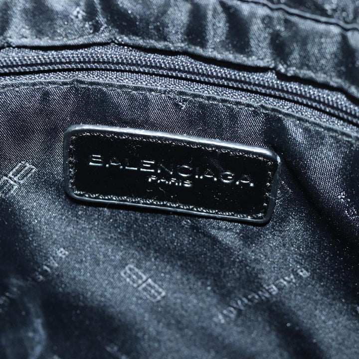 Top Quality Balenciaga Tote Bag Canvas Silver Black Auth bs17170