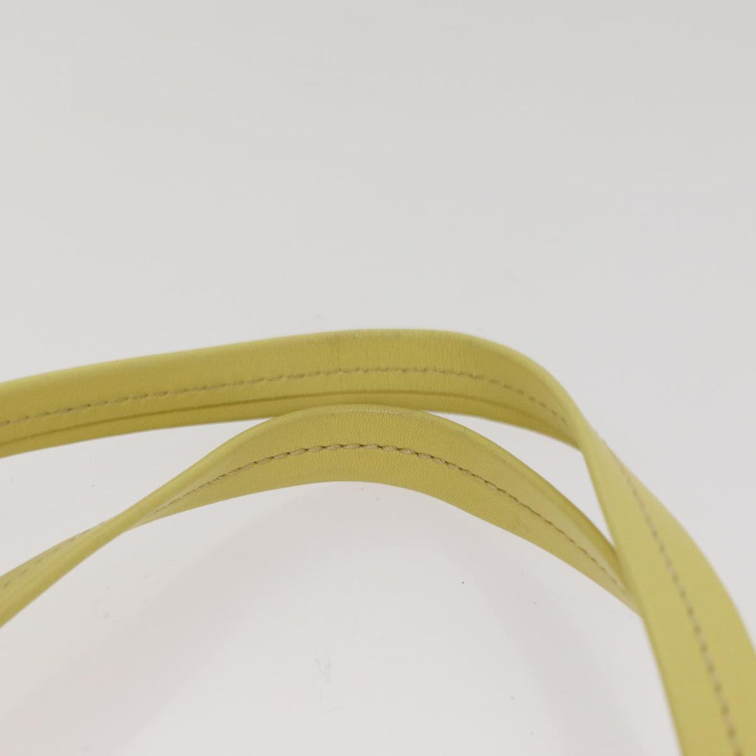 Celine Horizontalkava Tote Bag Leather Yellow Beige Auth bs17275