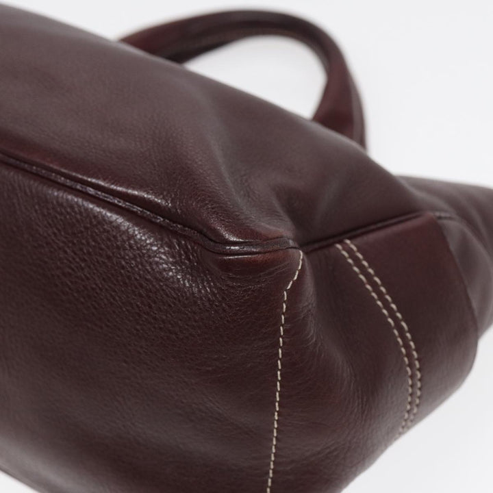 Celine Boogie bag Hand Bag Leather Brown Gold Auth bs17292