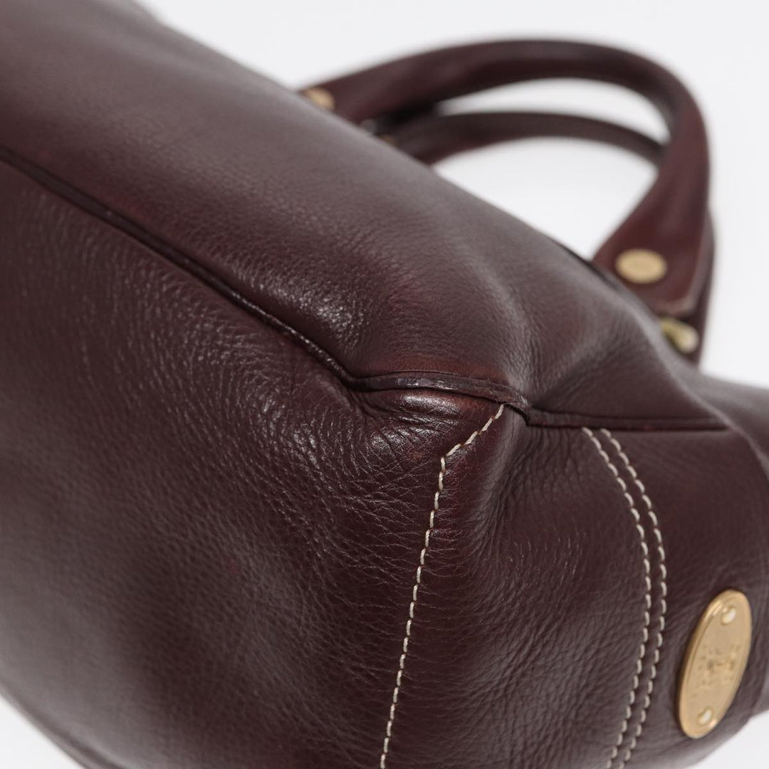 Celine Boogie bag Hand Bag Leather Brown Gold Auth bs17292