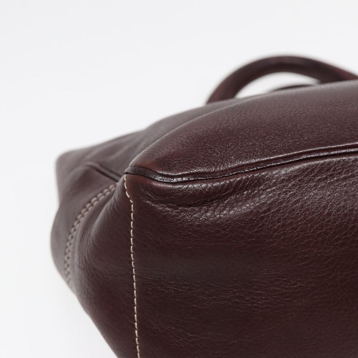 Celine Boogie bag Hand Bag Leather Brown Gold Auth bs17292