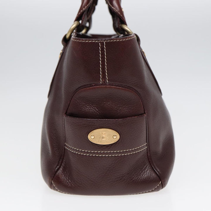 Celine Boogie bag Hand Bag Leather Brown Gold Auth bs17292