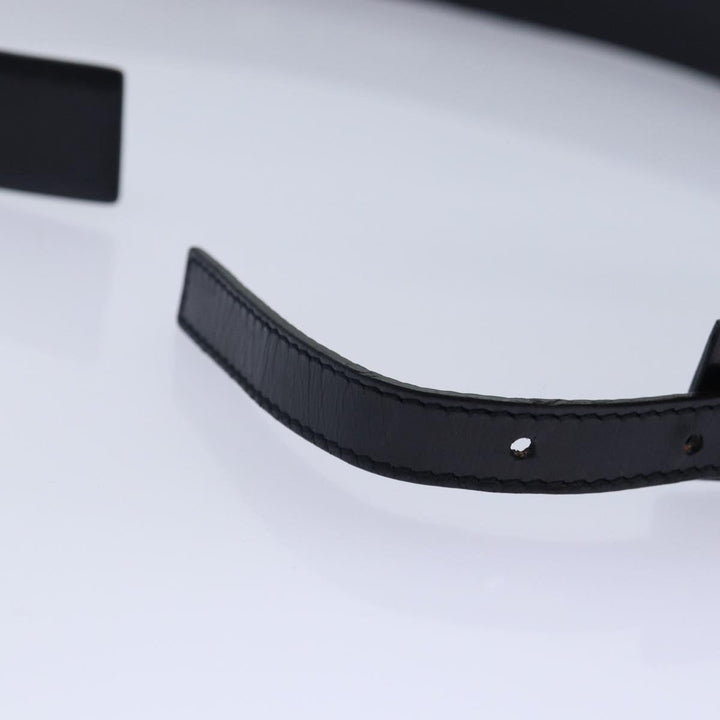 Chanel Belt Leather 40 Black CC Auth bs17331